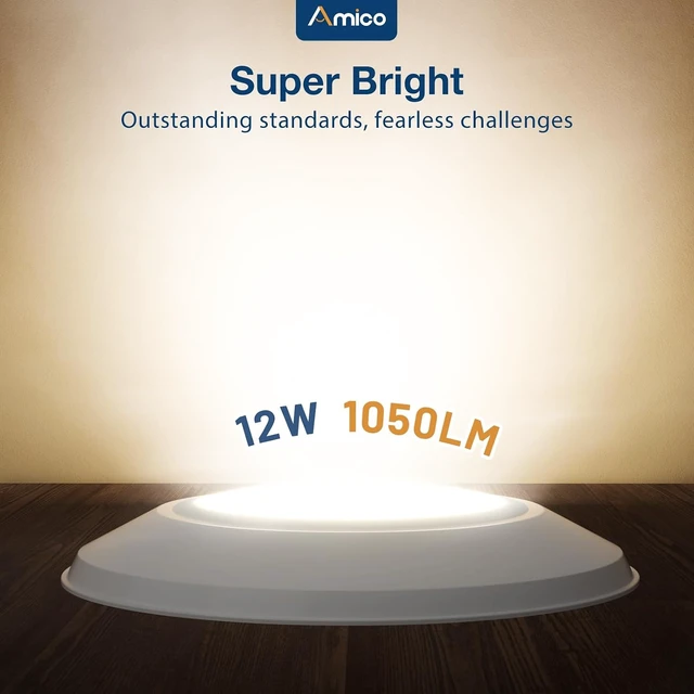 Alt view image 3 of 7 - Amico 24 Pack 5/6 Inch 6000K LED Disk Light, Dimmable Disc Ceiling Lights
