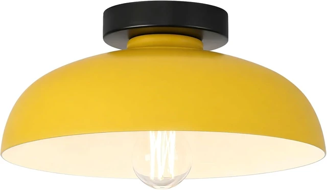 Main image of Modern Semi Flush Mount Ceiling Light, Yellow Light (12.01 Inch)