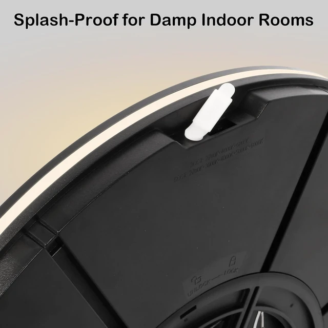Alt view image 6 of 7 - 20inch Matte Black Round LED Flush Mount Ceiling Light IP54 50W