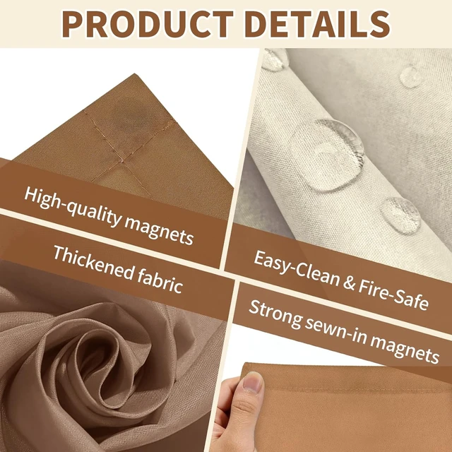 Alt view image 4 of 7 - 6 Pcs Fluorescent Light Covers for Ceiling Lights Classroom with 12 Magnets Decorative,4X2 Feet Magnetic Light Covers Office Light Covers Decorative Fixture Covers Replacement Home Brown