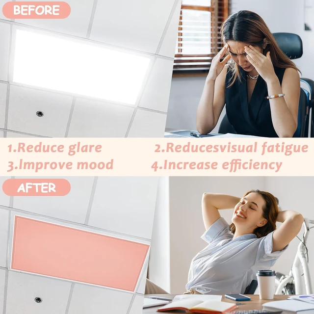 Alt view image 4 of 7 - 6 Pcs Fluorescent Light Covers with 60 Magnets Decorative for Classroom Ceiling Lights 4 x 2 Feet Magnetic Light Cover Filter Easy Install for Office Hospital Home Ceiling Supplies (Retro Rainbow)