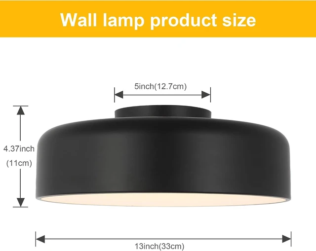 Alt view image 5 of 7 - Kalium 13" Flush Mount Ceiling Light Fixture with Remote 18W Dimmable 3CCT