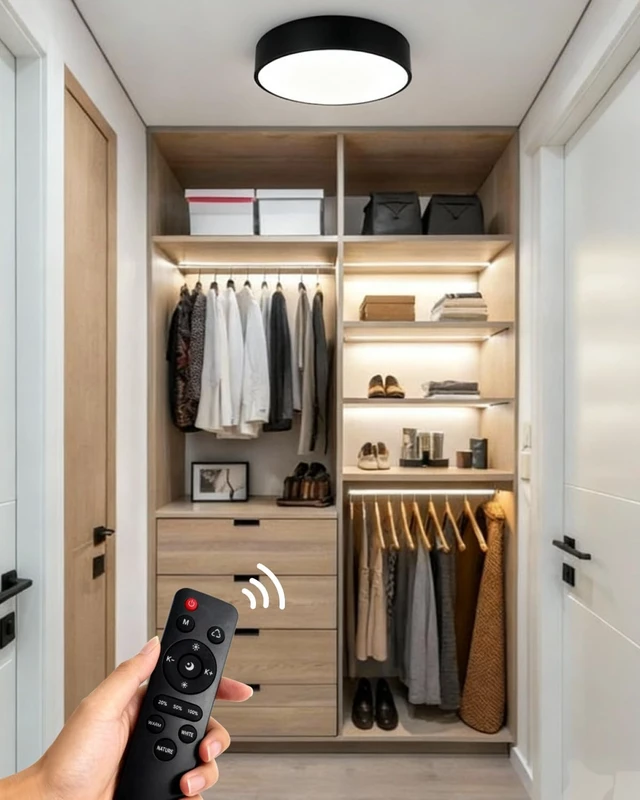 Alt view image 3 of 7 - Kalium 13" Flush Mount Ceiling Light Fixture with Remote 18W Dimmable 3CCT
