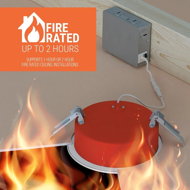 Alt view image 4 of 7 - HALO RL Fire-Rated 6 in Canless LED 1400 Lumens 5CCT 2700K-5000K Dimmable