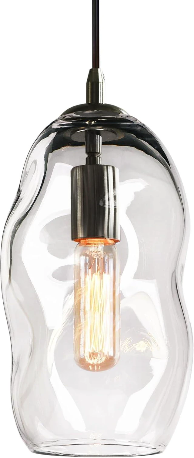 Main image of CASAMOTION Modern Black Pendant Light Kitchen Island,Gunmetal,12" H