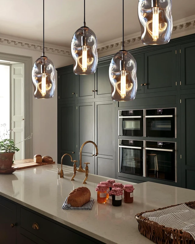 Alt view image 4 of 7 - CASAMOTION Modern Black Pendant Light Kitchen Island,Gunmetal,12" H