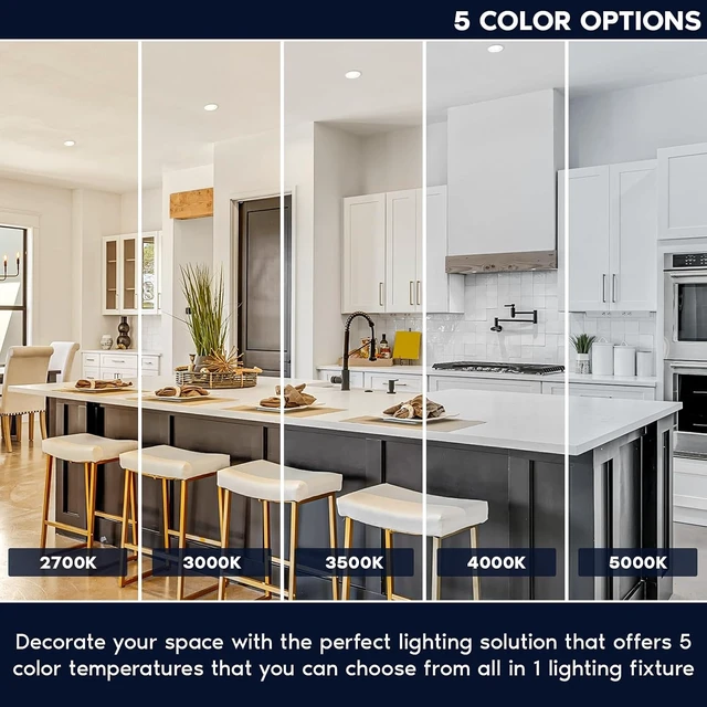 Alt view image 2 of 7 - LUXRITE 4 Inch LED Recessed Light, ECO Backlit Mini Panel Spotlight, 4 Pack