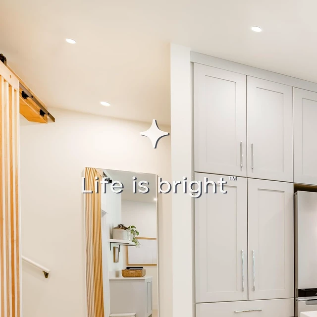 Alt view image 6 of 7 - LUXRITE 4 Inch LED Recessed Light, ECO Backlit Mini Panel Spotlight, 4 Pack