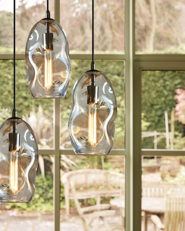 Alt view image 2 of 7 - CASAMOTION Modern Black Pendant Light Kitchen Island,Gunmetal,12" H