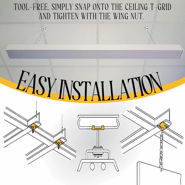 Alt view image 5 of 7 - Silkfly 25 Pcs Silver Spring Steel T Bar to Electrical Fixture Twist Clip