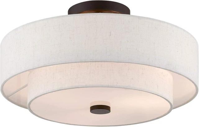 Alt view image 3 of 7 - Livex Lighting 51084-92 Ceiling Mount, English Bronze