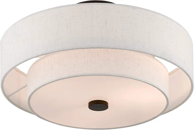 Alt view image 4 of 7 - Livex Lighting 51084-92 Ceiling Mount, English Bronze