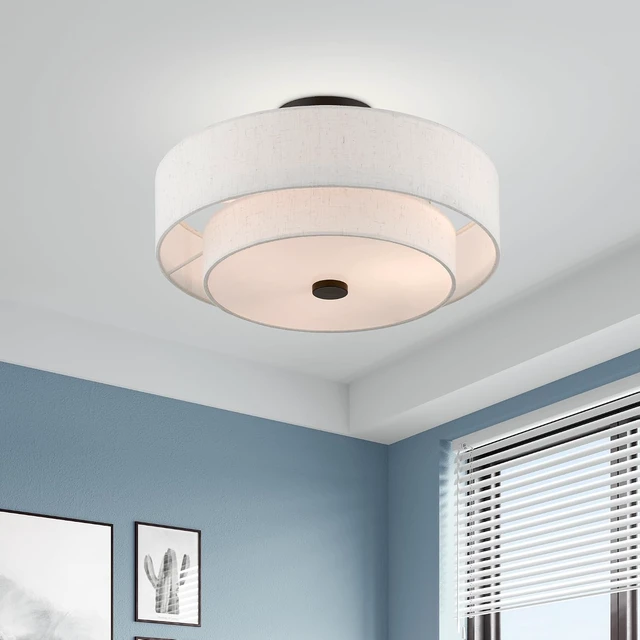 Alt view image 6 of 7 - Livex Lighting 51084-92 Ceiling Mount, English Bronze