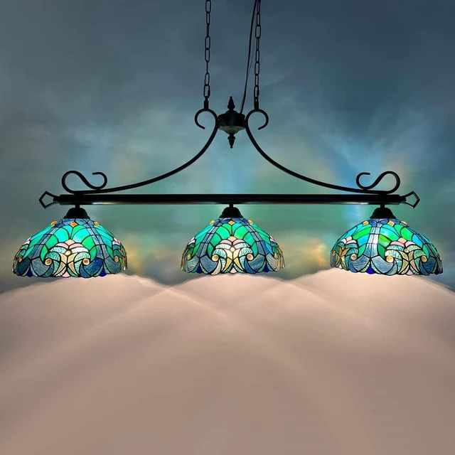 Main image of Tiffany Pool Table Lights Billiard Light Stained Glass Island Lighting