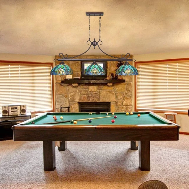 Alt view image 4 of 7 - Tiffany Pool Table Lights Billiard Light Stained Glass Island Lighting