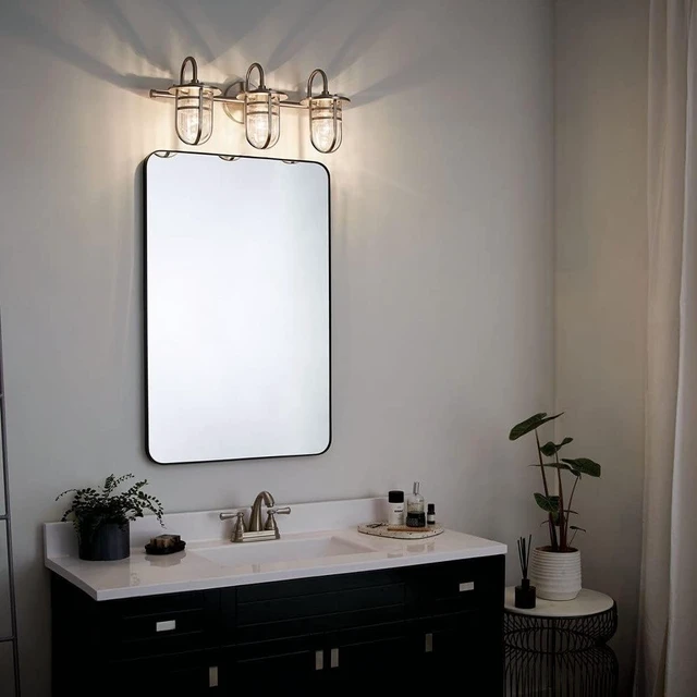 Alt view image 4 of 7 - Kichler Caparros 3-Light Semi-Flush Mount Light, Brushed Nickel