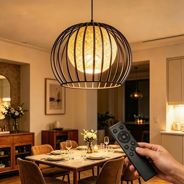 Main image of Pendant Light Modern Chandelier with Remote Control for Living Dining Room