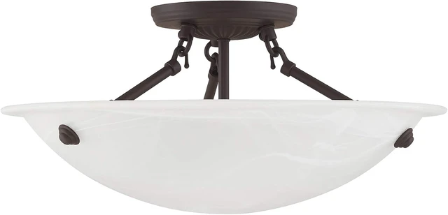 Main image of Livex Lighting 4273-07 Oasis 3-Light Ceiling Mount, Bronze