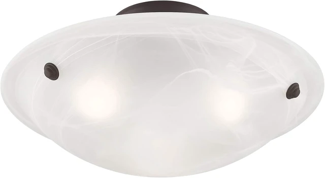 Alt view image 4 of 5 - Livex Lighting 4273-07 Oasis 3-Light Ceiling Mount, Bronze