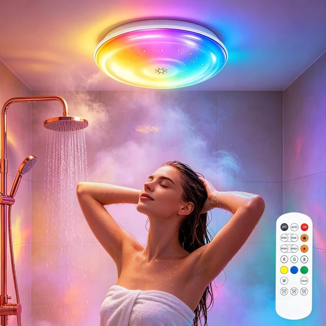 Main image of Shower Light IP65 Waterproof Rechargeable Shower Lights for Inside Shower