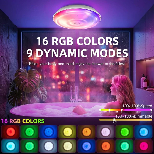 Alt view image 2 of 7 - Shower Light IP65 Waterproof Rechargeable Shower Lights for Inside Shower