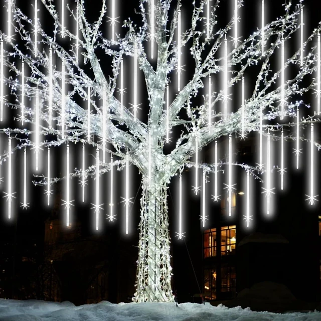 Main image of EAGWELL Christmas Meteor Rain Lights Outdoor 16 Inch 20 Tubes,Shine White