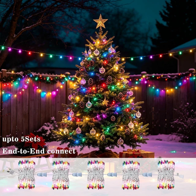 Alt view image 5 of 7 - TW SHINE 2 Pack Incandescent Christmas String Lights 200Count Multi-Colored