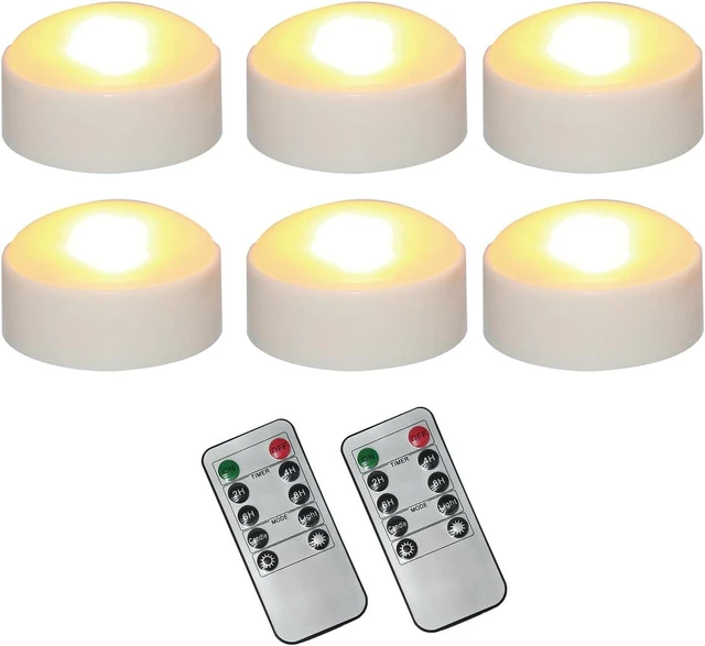 Main image of 6 Halloween Battery LED Jack-O-Lantern Pumpkin Lights with Remote White