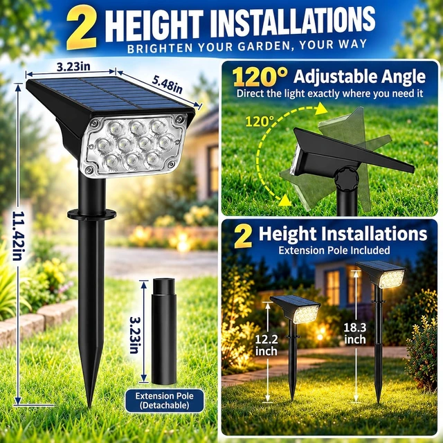 Alt view image 3 of 6 - T-SUNUS Red Solar Lights for Outside 4 Pack IP65 Waterproof Dusk-to-Dawn