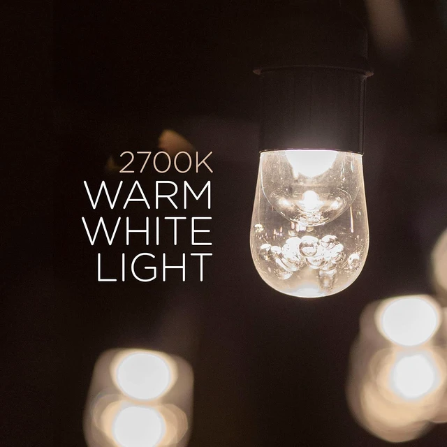 Alt view image 5 of 7 - Enbrighten Classic Outdoor String Lights, 48ft, 24 Bulbs, White Light Only