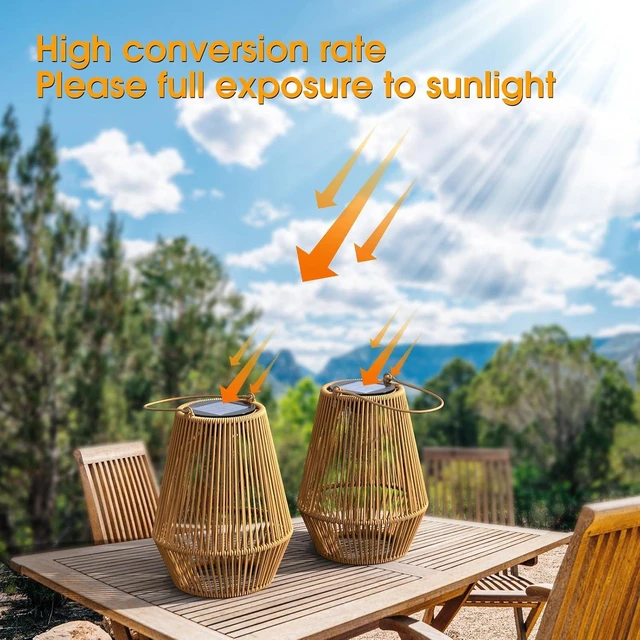 Alt view image 4 of 7 - Solar Lanterns Outdoor Waterproof, Solar Lights Outdoor 4 Pack