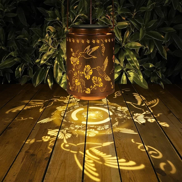 Alt view image 3 of 7 - Solar Lantern Outdoor Waterproof Garden Decor Gifts for Women Mon