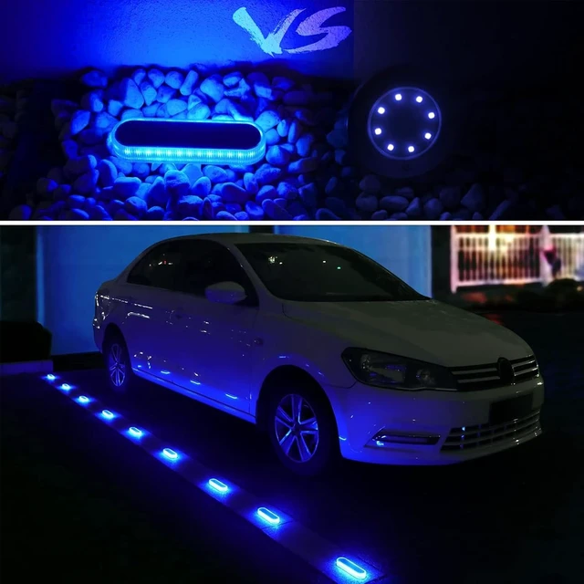 Alt view image 3 of 7 - Blue Solar Lights Outdoor Waterproof Boat Dock Deck Step Solar Powered