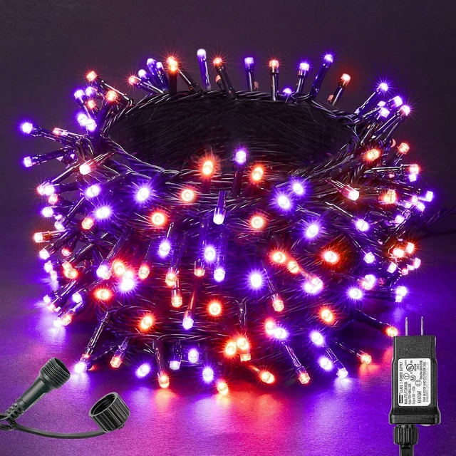 Main image of Halloween Lights 300 LED 108FT Halloween String Lights with 8 Modes, UL Certified, Connectable, Waterproof, Timer for Outdoor Indoor Yard, Porch, Trees, Haunted House Decorations, Orange Purple