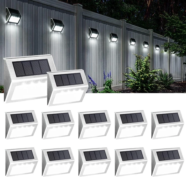Main image of SOLPEX Solar Fence Lights, 12 Pack, Waterproof, Cold White