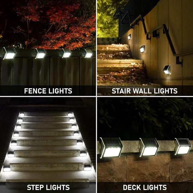 Alt view image 2 of 7 - SOLPEX Solar Fence Lights, 12 Pack, Waterproof, Cold White