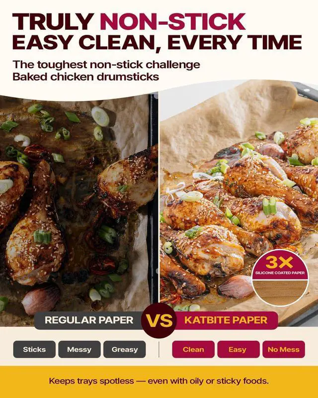Alt view image 7 of 7 - 200Pcs 12x16 In Unbleached Parchment Paper for Baking, Precut Parchment Paper Sheets, Heavy Duty Flat Baking Paper, Half Sheet Baking Sheets for Baking Cookies, Cooking, Air Fryer, Oven