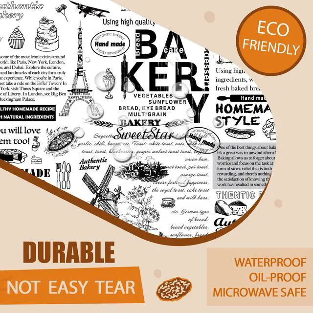 Alt view image 3 of 6 - 10" x 10" Food Paper Sheets (100 Pack) - Premium Deli Paper Sheets - Greaseproof Liners for Food Boats - Pre Cut Sandwich Wrappers - Food Basket Sheets for Baking, BBQ, Picnic, Festival