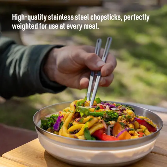 Alt view image 2 of 7 - Detour Stainless Steel Camp and Travel Chopsticks
