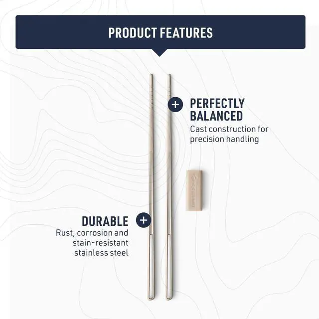 Alt view image 3 of 7 - Detour Stainless Steel Camp and Travel Chopsticks