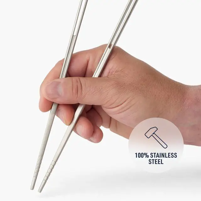 Alt view image 4 of 7 - Detour Stainless Steel Camp and Travel Chopsticks
