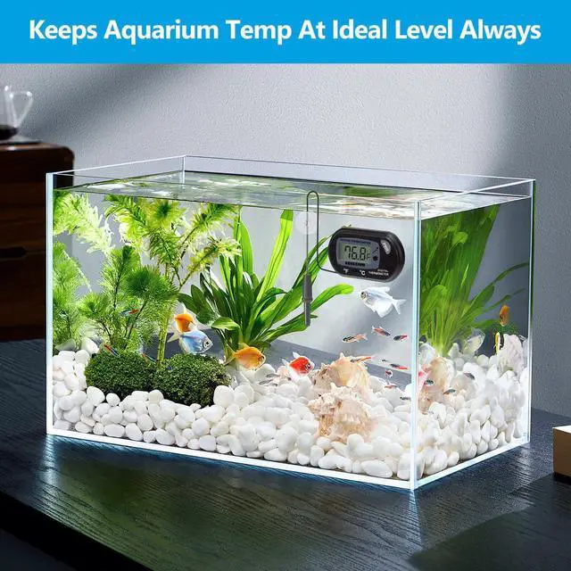 Alt view image 6 of 7 - Aquarium Thermometer with Large LCD Display Fahrenheit/Celsius(/) Fish Tank Thermometer for Aquarium Reptile Terrarium Digital Water Thermometer with Suction Cup