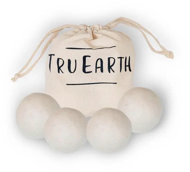 Main image of Wool Dryer Balls, Set of 4 XL | 100% Wool Anti-Static Balls for Laundry, Reusable & All Natural, Lasts 1000 Loads