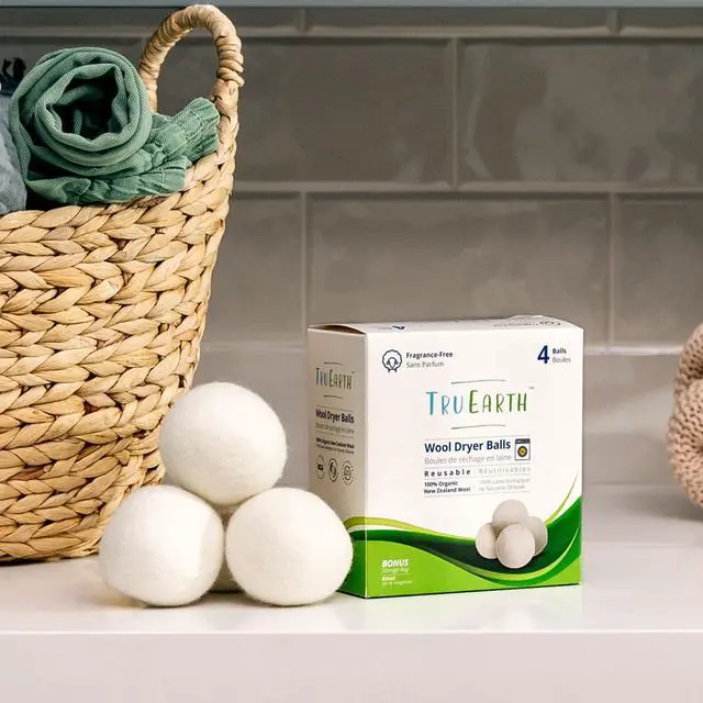 Alt view image 2 of 6 - Wool Dryer Balls, Set of 4 XL | 100% Wool Anti-Static Balls for Laundry, Reusable & All Natural, Lasts 1000 Loads