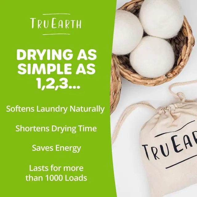 Alt view image 3 of 6 - Wool Dryer Balls, Set of 4 XL | 100% Wool Anti-Static Balls for Laundry, Reusable & All Natural, Lasts 1000 Loads