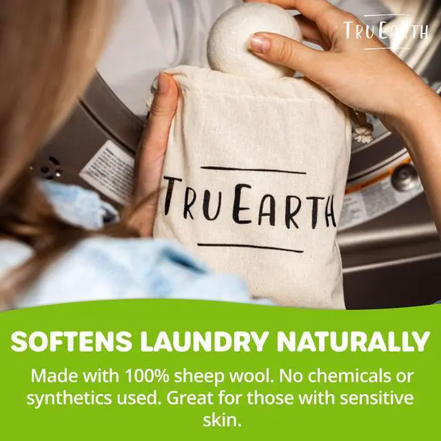 Alt view image 4 of 6 - Wool Dryer Balls, Set of 4 XL | 100% Wool Anti-Static Balls for Laundry, Reusable & All Natural, Lasts 1000 Loads