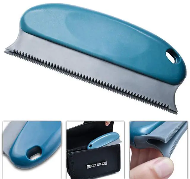 Alt view image 3 of 7 - Pet Hair Remover Brush ABS Double Serrated Structure Pet Hair Detailer for Car Interiors Furniture Carpet Couch Sofa Bed Clothes Blinds Cat & Dog Hair lint Remover Brush