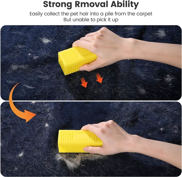 Alt view image 3 of 5 - Pet Hair Remover for Furniture and Carpets - Rubber Brush Roller for Sofas and Hollow Cleaner