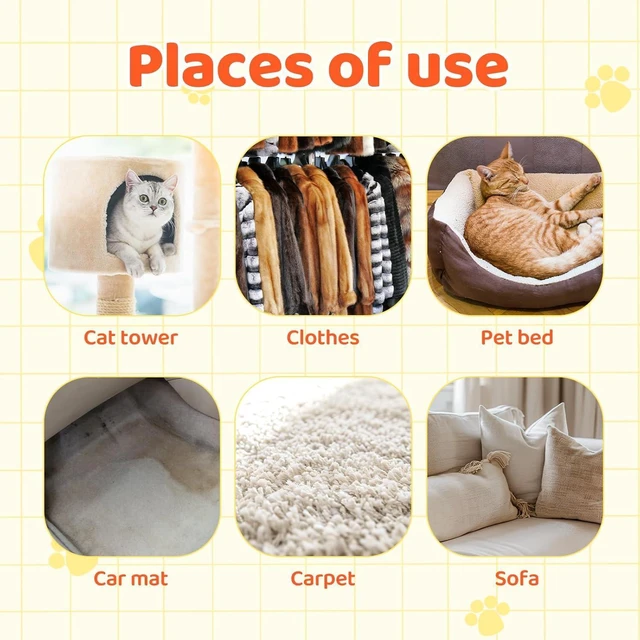 Alt view image 4 of 5 - Pet Hair Remover for Furniture and Carpets - Rubber Brush Roller for Sofas and Hollow Cleaner