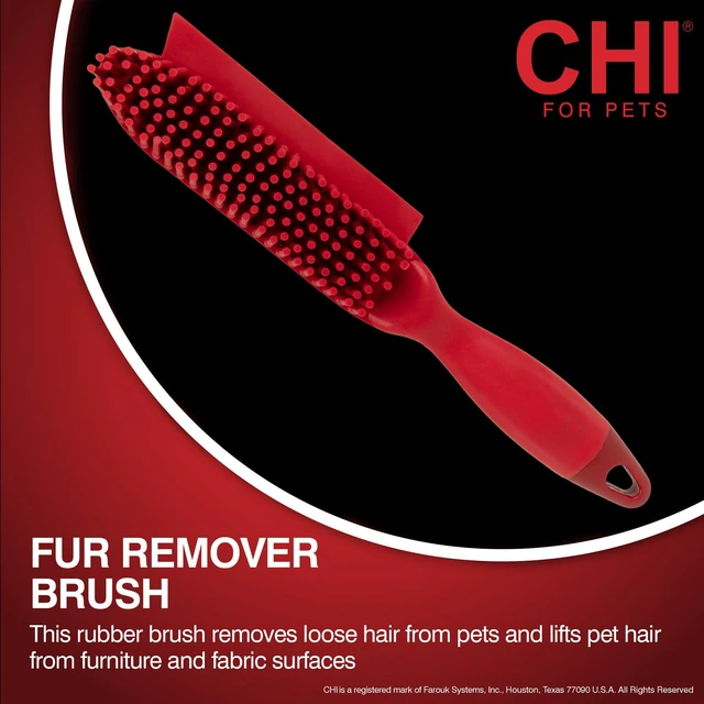 Alt view image 2 of 7 - for Dogs Rubber Fur Accumulator Grooming Brush | Flexible rubber bristles, removes loose hair and lint from coats, furniture, and car seats, easy clean